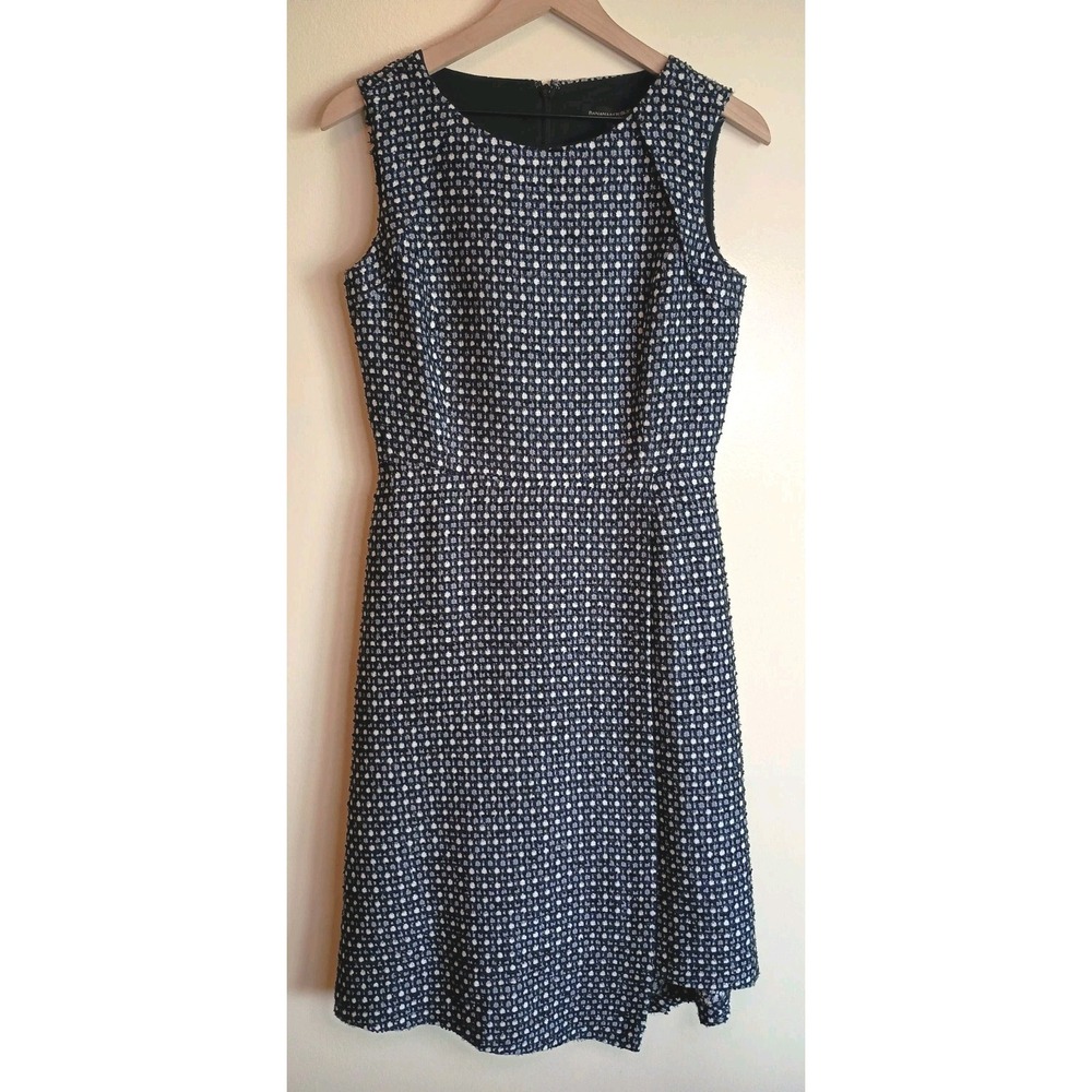 Banana Republic Boucle Tweed Faux Wrap A-Line‎ Dress NWT Sz 4 Office Career $148